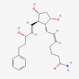 Chemical structure of 17-phenyl trinor Prostaglandin F2α amide