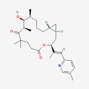 Chemical structure of 17-phenyl trinor Prostaglandin F2α cyclohexyl amide
