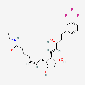 Chemical structure of 17-trifluoromethylphenyl trinor Prostaglandin F2α ethyl amide