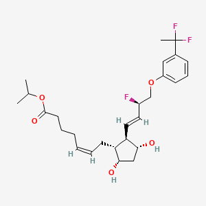 Chemical structure of 17-trifluoromethylphenyl trinor Prostaglandin F2α isopropyl ester