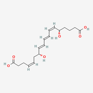 Chemical structure of 18-carboxy dinor Leukotriene B4
