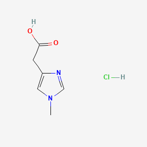 Chemical structure of 1-Methyl-4-imidazoleacetic Acid (hydrochloride)