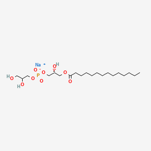 Chemical structure of 1-Myristoyl-2-hydroxy-sn-glycero-3-PG (sodium salt)