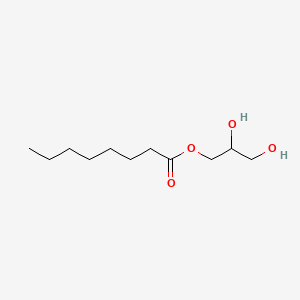 Chemical structure of 1-Octanoyl-rac-glycerol