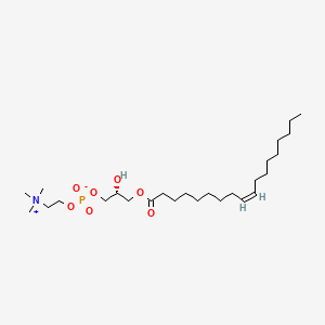 Chemical structure of 1-Oleoyl-2-hydroxy-sn-glycero-3-PC