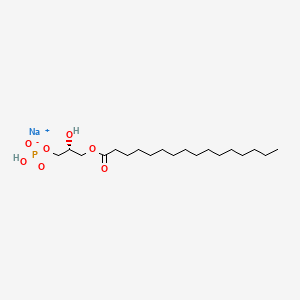 Chemical structure of 1-Palmitoyl Lysophosphatidic Acid (sodium salt)