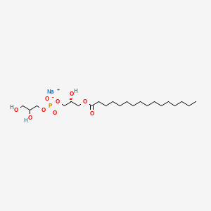 Chemical structure of 1-Palmitoyl-2-hydroxy-sn-glycero-3-PG (sodium salt)