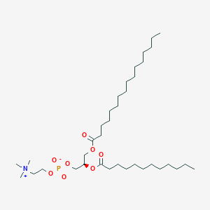 Chemical structure of 1-Palmitoyl-2-lauroyl-sn-glycero-3-PC