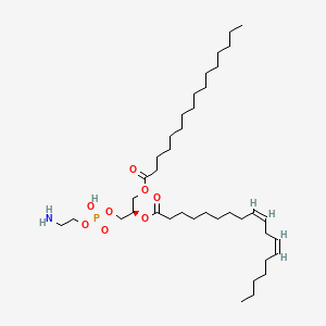 Chemical structure of 1-Palmitoyl-2-linoleoyl PE