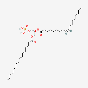 Chemical structure of 1-Palmitoyl-2-Oleoyl-sn-glycero-3-PA