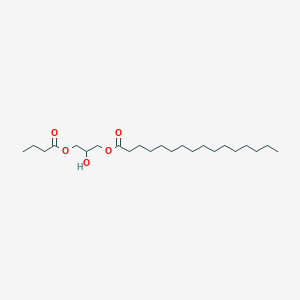 Chemical structure of 1-Palmitoyl-3-Butyryl-rac-glycerol