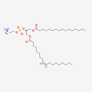 Chemical structure of 1-Palmitoyl-3-oleoyl-sn-glycero-2-PE