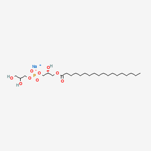 Chemical structure of 1-Stearoyl-2-hydroxy-sn-glycero-3-PG (sodium salt)