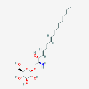 Chemical structure of 1-β-D-Glucosylsphingadienine (d18:2 (4E,8E))