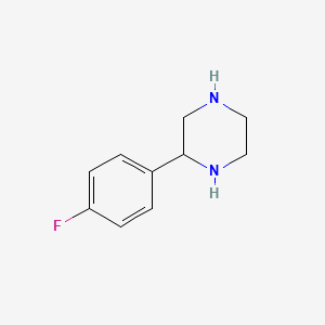 Chemical structure of 2-(4-Fluorophenyl)piperazine