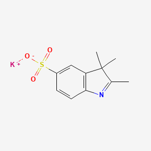 Chemical structure of Potassium 2,3,3-trimethyl-3H-indole-5-sulfonate