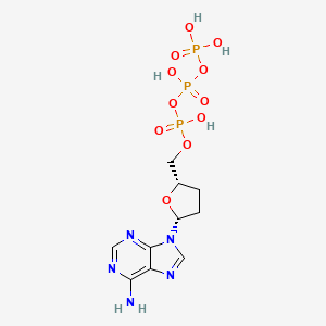 Chemical structure of 2',3'-Dideoxyadenosine triphosphate