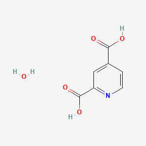 Chemical structure of 2,4-Pyridinedicarboxylic Acid (hydrate)