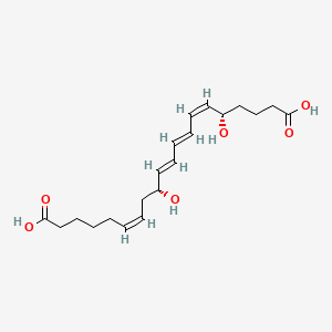Chemical structure of 20-Carboxyleukotriene B4