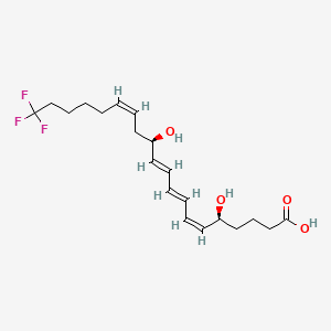 Chemical structure of 20-trifluoro Leukotriene B4