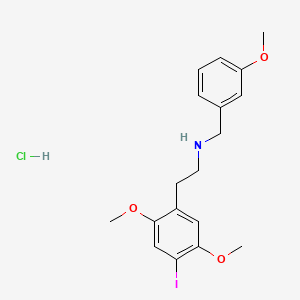 Chemical structure of 25I-NBOMe 3-methoxy isomer (hydrochloride)