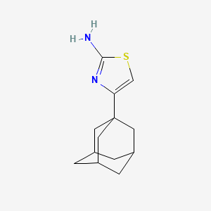 Chemical structure of 2-amino-4-(1-adamantyl) Thiazole
