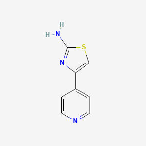 Chemical structure of 2-amino-4-(4-pyridyl)-Thiazole