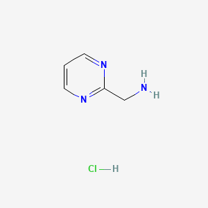Chemical structure of 2-Aminomethylpyrimidine (hydrochloride)