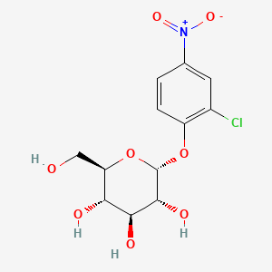 Chemical structure of 2-Chloro-4-nitrophenyl-α-D-glucopyranoside