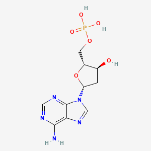 Chemical structure of Adenosine, 5'-phosphoric acid