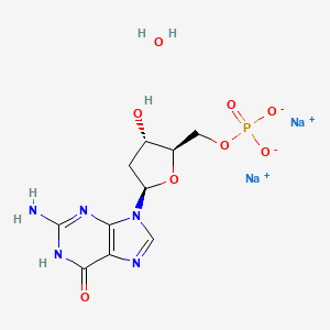 Chemical structure of 2'-Deoxyguanosine 5'-monophosphate (sodium salt hydrate)