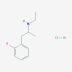 Chemical structure of 2-Fluoroethamphetamine (hydrochloride)