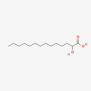 Chemical structure of 2-hydroxy Myristic Acid
