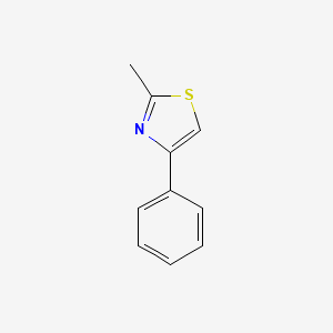 Chemical structure of 2-methyl-4-phenyl Thiazole