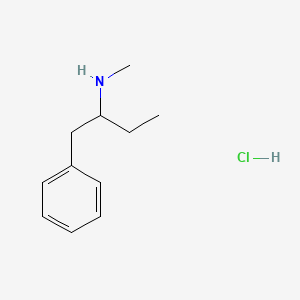 Chemical structure of 2-Methylamino-1-phenylbutane hydrochloride