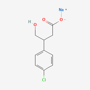 Chemical structure of 3-(4-Chlorophenyl)-4-hydroxybutyric Acid (sodium salt)