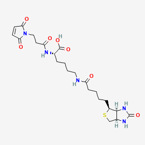 Chemical structure of 3-(N-Maleimidopropionyl)-biocytin