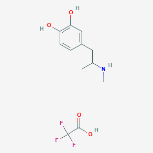 Chemical structure of 3,4-DHMA (trifluoroacetate salt)