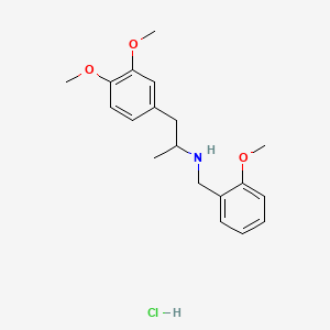 Chemical structure of 3,4-DMA-NBOMe (hydrochloride)