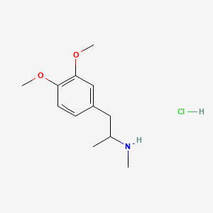 Chemical structure of 3,4-DMMA (hydrochloride)