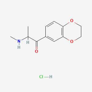 Chemical structure of 3,4-EDMC (hydrochloride)