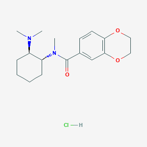 Chemical structure of 3,4-Ethylenedioxy U-47700 (hydrochloride)