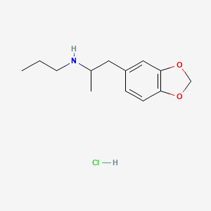 Chemical structure of 3,4-Mdpa hydrochloride