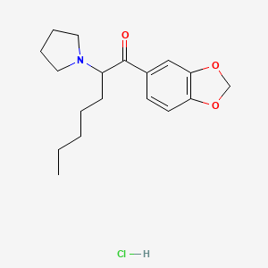 Chemical structure of 3,4-Methylenedioxy PV8 (hydrochloride)