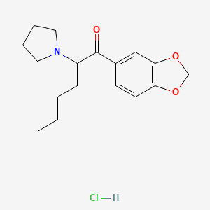 Chemical structure of Methylenedioxypyrrolidinohexiophenone hydrochloride