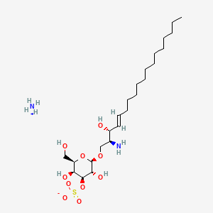 Chemical structure of 3'-sulfo Galactosylsphingosine (ammonium salt)