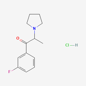 Chemical structure of 3'-fluoro-α-Pyrrolidinopropiophenone (hydrochloride)
