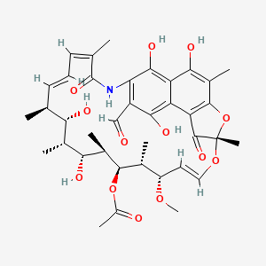 Chemical structure of 3-formyl Rifamycin