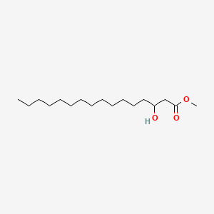 Chemical structure of Methyl 3-hydroxyhexadecanoate
