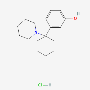 Chemical structure of 3-hydroxy PCP (hydrochloride)